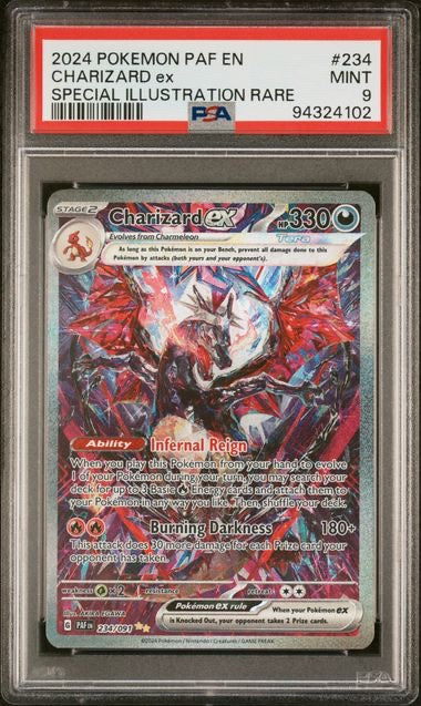 CHARIZARD EX · #234 · POKEMON PAF EN-PALDEAN FATES · PSA 9 — PSA 9 — f72b9500-27d8-4e9a-b1ea-4c314d8cda80