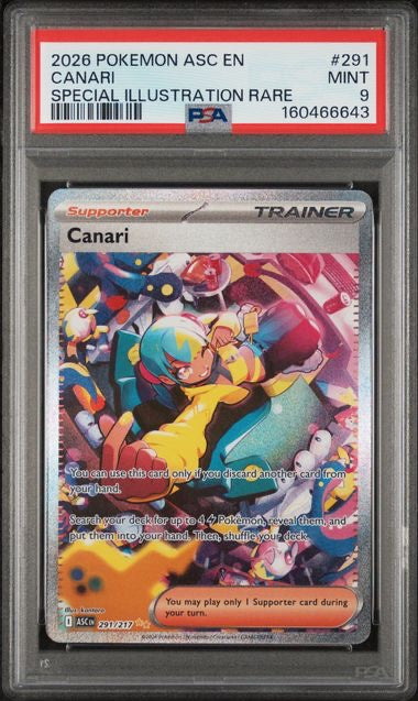 CANARI · #291 · POKEMON ASC EN-ASCENDED HEROES · PSA 9 — PSA 9 — 9de14e06-0e84-48ac-80e5-83e4ba6d1f2f