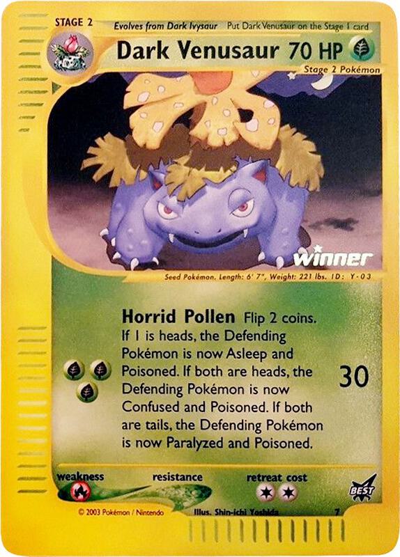 Dark Venusaur - 7 [Winner] — Near Mint (NM) — 1740849c-1eaf-4f81-9386-a4b89fa6f623