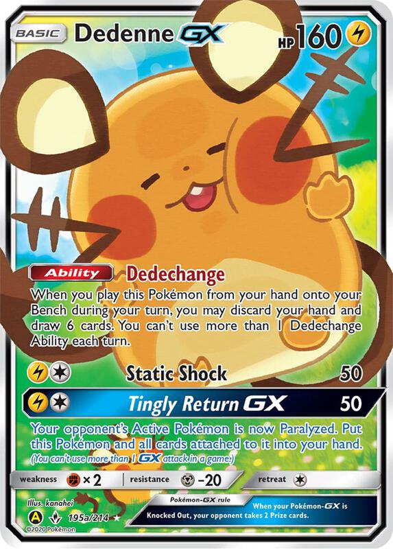 Dedenne GX - 195a/214 — Damaged (DMG) — 30bc5274-44a7-4fbb-b3cc-a395f4bf08a4