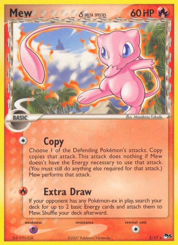 Mew (Delta Species) ERROR Inverted Back — Moderately Played (MP) — 1740849c-1eaf-4f81-9386-a4b89fa6f623