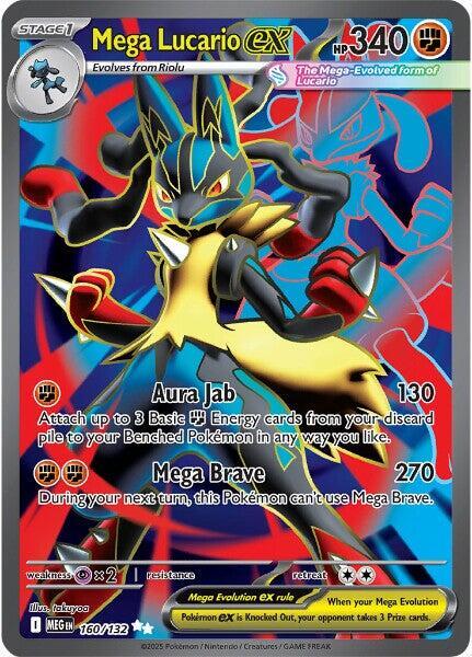 Mega Lucario ex - 160/132 — Near Mint (NM) — 50a20912-6673-41d6-b695-e386dd174b7e