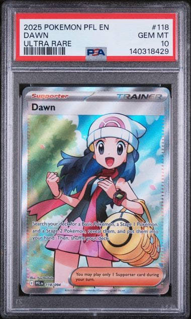 DAWN · #118 · POKEMON PFL EN-PHANTASMAL FLAMES · PSA 10 — PSA 10 — 0bb08287-8fc5-4daf-b795-58c6aa8847d2