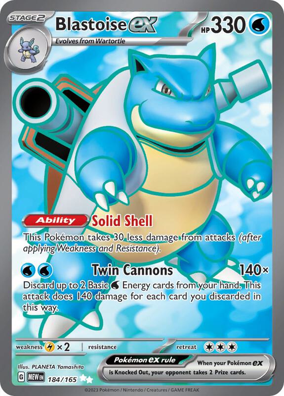 Blastoise ex - 184/165 — Near Mint (NM) — c2f80800-2660-476e-aaf4-73d86f6facee