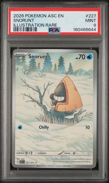SNORUNT · #227 · POKEMON ASC EN-ASCENDED HEROES · PSA 9 — PSA 9 — 9de14e06-0e84-48ac-80e5-83e4ba6d1f2f