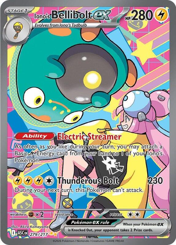 Iono's Bellibolt ex - 279/217 — Near Mint (NM) — 50a20912-6673-41d6-b695-e386dd174b7e
