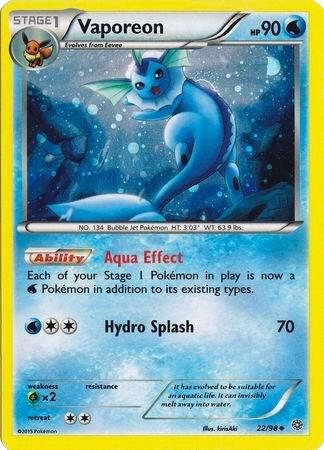 Vaporeon - 22/98 (Cosmos Holo) — Lightly Played (LP) — 368746e7-8487-47af-9851-154205b0ba88
